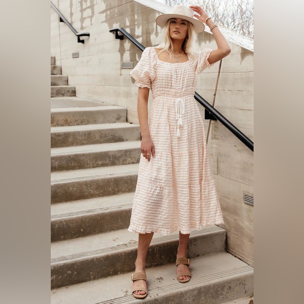 Nwt Bohme Livie Midi Dress In Pink